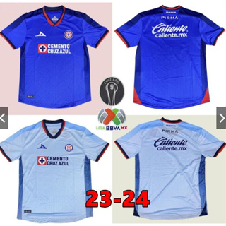 เสื้อกีฬาแขนสั้น ลายทีมชาติฟุตบอลไทย 23 24 Cruz Azul Home Away 2023 2024