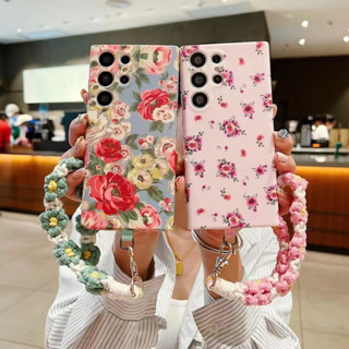 สวยงาม ดอกไม้ กำไลข้อมือถัก เคส Samsung Galaxy A12 A13 A14 A23 A32 A34 A52 A52S A54 5G Case เคสโทรศัพท์ใหม่ ซิลิโคนอ่อนนุ่มป้องกันการตก ซองโทรศัพท์ซัมซุง