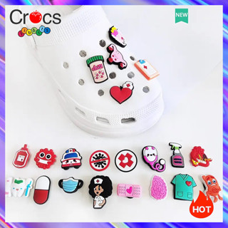 C rocs Jibbitz Charms รองเท้าแฟชั่น อุปกรณ์เสริม สําหรับ Crocs 12 ชิ้น