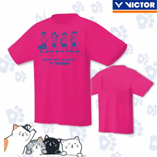 Victor 2023 ใหม่ เสื้อกีฬาแบดมินตัน แขนสั้น ระบายอากาศ แห้งเร็ว เหมาะกับฤดูร้อน สําหรับผู้ชาย และผู้หญิง