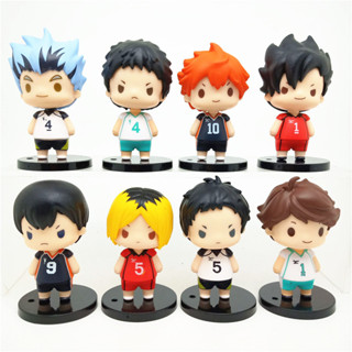 ไฮคิว!! ไฮคิว!! 7-8 ซม. 8 ชิ้น / ชุด โมเดลฟิกเกอร์ PVC รูปการ์ตูนอนิเมะ Hinata Shoyo Kageyama Tobio Q Version ของเล่นสําหรับเด็ก