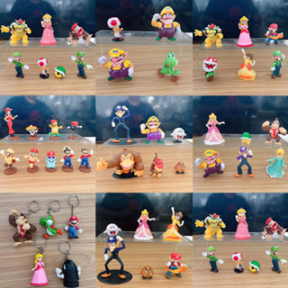 ฟิกเกอร์ อนิเมะเกม Super Mario Bros Kawaii Mario Bros Luigi Yoshi Bowser ของขวัญ ของเล่นสําหรับเด็ก