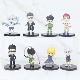 โมเดลฟิกเกอร์ PVC อนิเมะ Hunter × Hunter Gon Freecss Killua Zoldyck Kurapika Q version ขนาด 7.5 ซม. ของเล่นสะสม สําหรับเด็ก ของขวัญ 8 ชิ้น ต่อชุด