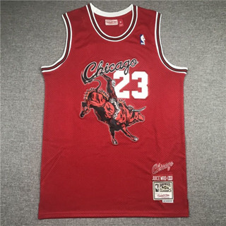 เสื้อกีฬาแขนสั้น ลายทีม Michael Jordan Red