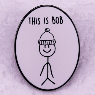 This is bob เข็มกลัด รูปการ์ตูน meme badge Enamel Pin สําหรับตกแต่งกระเป๋าเป้สะพายหลัง