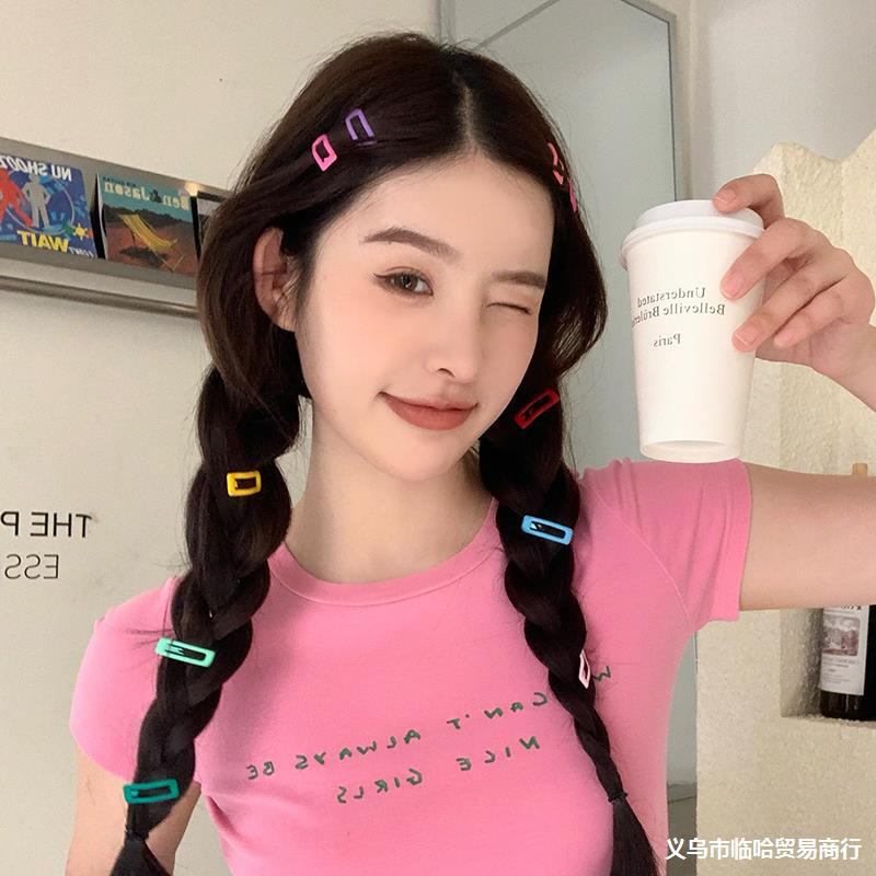 Lemon คลิปหนีบขอบน้ําหยด ทรงสี่เหลี่ยม ขนาด 3.2 ซม. สีแคนดี้ สําหรับเด็ก
