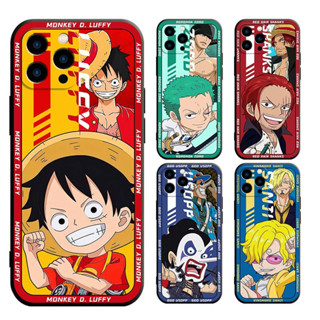เคส TPU นิ่ม เนื้อแมตต์ ลาย onepiece luffy zoro usopp สําหรับ iphone 12 13 14 PLUS PRO MAX MINI