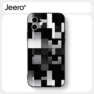 Jeero เคสไอโฟน เคสซิลิโคนนุ่มกันกระแทกน่ารักตลก เคสโทรศัพท์ สีดำ Compatible for iPhone 15 14 13 12 11 Pro Max SE 2020 X XR XS 8 7 6 6S Plus พลัส HFF3416