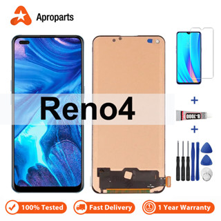 อะไหล่หน้าจอสัมผัสดิจิทัล LCD แบบเปลี่ยน สําหรับ OPPO Reno4 4G CPH2113 Reno 4 5G PDPM00 CPH2091