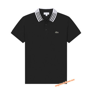 Lacoste เสื้อโปโล สีดํา สําหรับผู้ชาย