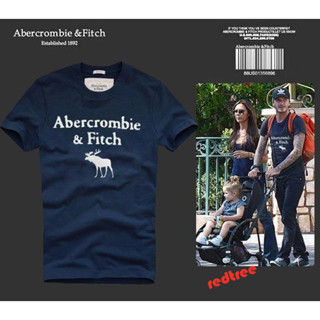 เสื้อยืดแขนสั้น ปักลาย Abercrombie &amp; Fitch สําหรับผู้ชาย