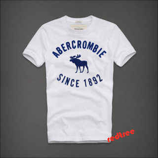 เสื้อยืดแขนสั้น ปักลาย Abercrombie &amp; Fitch สําหรับผู้ชาย