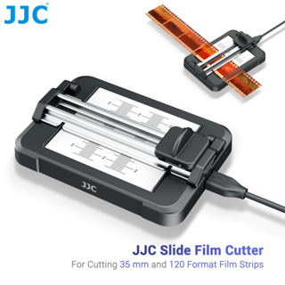 JJC SFC-1 เครื่องตัดฟิล์มแบบสไลด์พร้อมไฟพื้นหลัง Type-C สำหรับการตัดอย่างแม่นยำ แถบฟิล์มรูปแบบ 35 มม. 120 ของกล้องฟิล์มวินเทจ