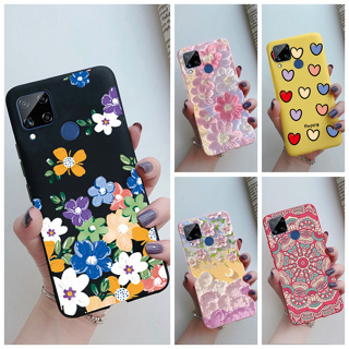 เคส Realme C15 สําหรับ Realme C15 RealmeC15 ดอกไม้สวยงาม กันกระแทก กันชน ซิลิโคน เคสนิ่ม