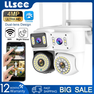 Llsee กล้องวงจรปิดไร้สาย 4K 8MP YOOSEE 360 CCTV WIFI กันน้ํา อินฟราเรด ตรวจจับร่างกายมนุษย์ สัญญาณเตือน สื่อสารแบบสองทิศทาง