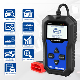 [Authorized Distributor] KONNWEI KW350 OBD2 เครื่องสแกนเนอร์วินิจฉัยรถยนต์ VAG VW Audi ABS รีเซ็ตถุงลมนิรภัย บริการน้ํามัน ไฟ EPB เครื่องมือวิเคราะห์ที่ดีขึ้น VAG COM KW350