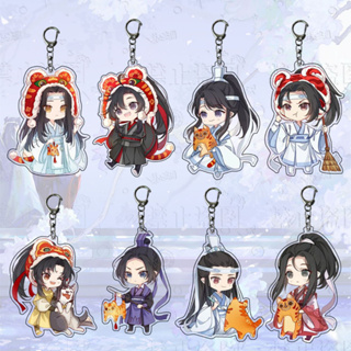 พวงกุญแจอะคริลิค จี้การ์ตูนอนิเมะ Mo Dao Patriarch Lan Wangji Wei Wuxian สําหรับคู่รัก