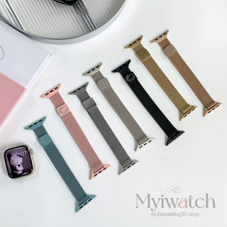 สายนาฬิกาข้อมือแม่เหล็ก แบบบาง ลายการ์ตูน สําหรับ iwatch series 8 7 6 SE 5 4 3 2 1 iwatch 49 มม. 44 มม. 45 มม. 41 มม. 40 มม. 42 มม. 38 มม.