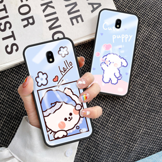 เคสโทรศัพท์กระจกนิรภัย TPU แบบนิ่ม ขอบแข็ง กันกระแทก สําหรับ Samsung Galaxy J7 Pro J730 J7 Pro J730