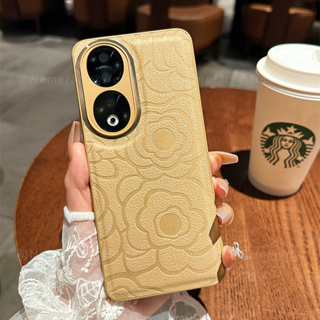 เคสโทรศัพท์มือถือหนังแข็ง ลายดอกคามิเลีย สําหรับ Honor 90 5G