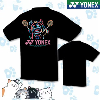 Yonex 2023 ใหม่ เสื้อกีฬาแบดมินตัน แขนสั้น ระบายอากาศ แห้งเร็ว สําหรับผู้ชาย ผู้หญิง