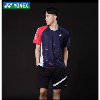 New Yonex เสื้อกีฬาแบดมินตัน แขนสั้น ระบายอากาศ แห้งเร็ว สําหรับผู้ชาย และผู้หญิง คู่รัก