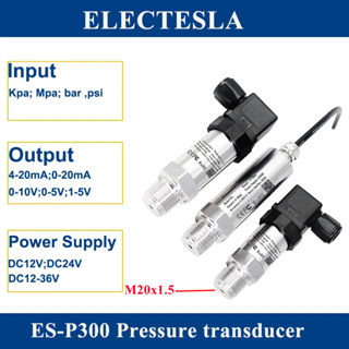 เซนเซอร์วัดแรงดันน้ํามัน นิวเมติก 10Kpa 20Kpa 1Mpa 4-20mA M20X1.5 24VDC