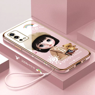 เคสโทรศัพท์มือถือ ลายการ์ตูนเด็กผู้หญิงเบเร่ต์ พร้อมสายคล้อง สําหรับ Oppo A37 A57 2016 A39 A57 2022 4G A59 F1s A31 2020 A55 4G