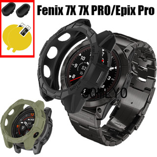 สําหรับ Garmin Fenix 7 7X PRO EPIX PRO 47 มม. 51 มม. เคส TPU กันชน ป้องกันหน้าจอ ฟิล์มกันรอย