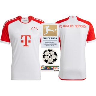 Bayern Munich 2324 ใหม่ เสื้อกีฬาแขนสั้น ลายทีมชาติฟุตบอล ไซซ์ S-2XL 2023-24 สําหรับผู้ชาย