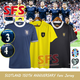 【SFS】เสื้อยืดกีฬาแขนสั้น ลายทีมฟุตบอล Scotlan.d ครบรอบ 150 ปี แฟนบอล S-4XL คุณภาพสูง