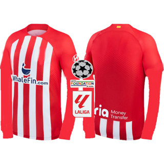 เสื้อกีฬาฟุตบอล ทีมเหย้า 23/24 JOAO FELIX ทีมเหย้า M. Llorente Correa camiseta ชุดยูนิฟอร์มฟุตบอล สําหรับผู้ชาย GRIEZMANN R. De PAUL Cunha CARRASCO Atletico MadridS เสื้อแขนยาว
