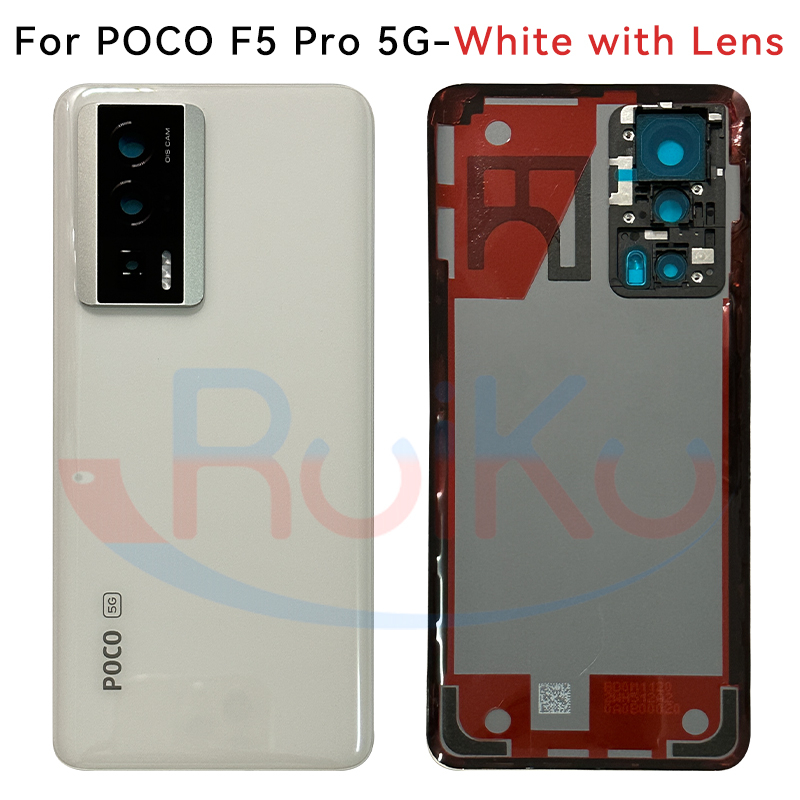 ใหม่สําหรับ poco f5 pro 5g ฝาครอบแบตเตอรี่ใหม่, poco f5 pro 5g เปลี่ยนกระจกด้านหลัง, ชิ้นส่วนทดแทน Pocophone