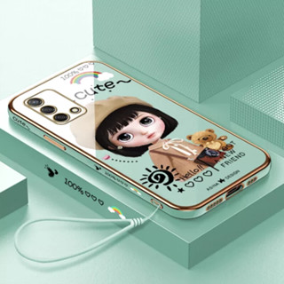 เคสโทรศัพท์มือถือ ลายการ์ตูนเด็กผู้หญิงเบเร่ต์ พร้อมสายคล้อง สําหรับ Oppo A83 Oppo A54 4G Oppo A94 4G Oppo A93 4G Oppo A74 4G Oppo A95 4G Oppo A91