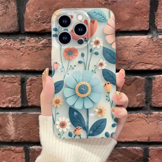 เคสโทรศัพท์มือถือแบบแข็ง ลายดอกไม้ สําหรับ iphone11 12 13 14 promax x xs xr i7 i8