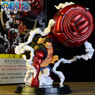 โมเดลฟิกเกอร์ Pvc อนิเมะ One Piece Gear Fourth Luffy Bounceman Great Ape King Gun ขนาด 22 ซม. พร้อมกล่องของขวัญ