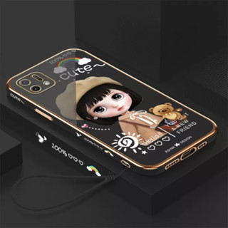 เคสโทรศัพท์มือถือ ลายการ์ตูนเด็กผู้หญิงเบเร่ต์ พร้อมสายคล้อง สําหรับ OPPO A17K OPPO A17 OPPO A78