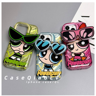 ใหม่ เคสป้องกันโทรศัพท์มือถือ ลาย Powerpuff Girls สําหรับ iPhone 11 12 13 14 Pro Max 14Plus 7Plus 8Plus X XR XS Max