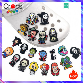 C rocs Jibbitz Charms รองเท้าแฟชั่น ลายดอกไม้ อุปกรณ์เสริม สําหรับ Crocs Charms 20 ชิ้น ต่อชุด