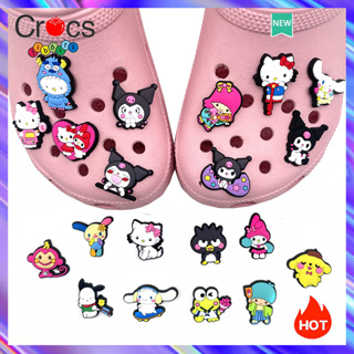 C rocs Jibbitz Charms รองเท้าแฟชั่น ลายดอกไม้ อุปกรณ์เสริม สําหรับ Crocs Charms 20 ชิ้น ต่อชุด