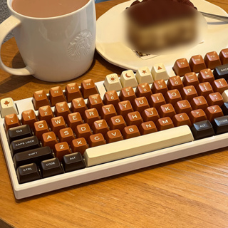 Rich Coffee keycaps SA profile  doubleshot ABS keycap 61/64/68/84/87/96/980/104/108