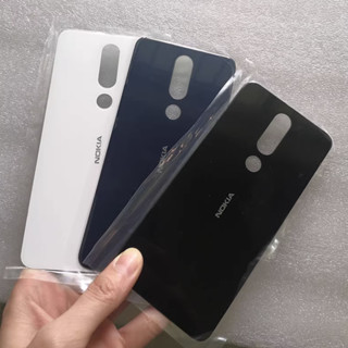 ฝาครอบแบตเตอรี่ด้านหลัง 5.1Plus พร้อมกาวโลโก้ สําหรับ Nokia 5.1 Plus TA-1109 5.86 นิ้ว