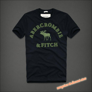 เสื้อยืดแขนสั้น ปักลาย Abercrombie &amp; Fitch สําหรับผู้ชาย