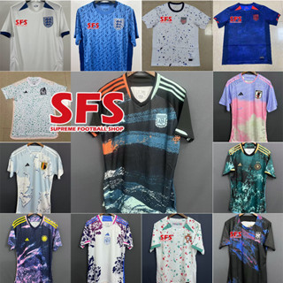 【SFS】เสื้อยืดกีฬาแขนสั้น ลายทีมชาติฟุตบอล WC SOCCER ทรงหลวม คุณภาพสูง สําหรับผู้ชาย 2023 ไซซ์ S-2XL