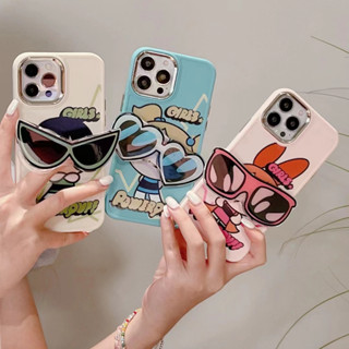 เคสโทรศัพท์มือถือ ป้องกันกระแทก ลายการ์ตูนแว่นตากันแดด Powerpuff Girls สําหรับ iPhone14 13 12 11 Pro MAX