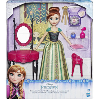 Disney Frozen Anna and Coronation Vanity Doll Set ชุดตุ๊กตา Disney Frozen Anna and Coronation Vanity ของเล่นสําหรับเด็ก