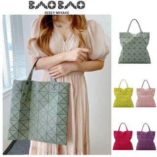 Baobao issey miyake กระเป๋าสะพายไหล่ กระเป๋าถือ กระเป๋าช้อปปิ้ง เนื้อแมตต์ ขนาด 6×6 ช่อง สําหรับผู้หญิง