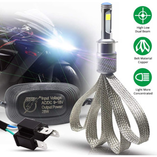 หลอดไฟหน้ารถจักรยานยนต์ LED H4 RTD สําหรับ Yamaha Honda Kawasaki H4 AC DC 28W 2800LM HiLo Beam H4