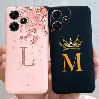 เคสโทรศัพท์มือถือซิลิโคน TPU แบบนิ่ม พิมพ์ลายตัวอักษร สําหรับ Xiaomi Redmi Note 12R Note12R 12 r 2023