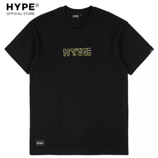 เสื้อยืด ลาย HYPE สีดํา สวยงาม